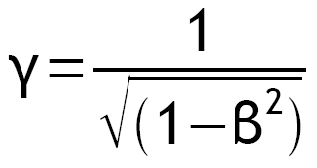 Gamma=1/(Sqr(1-beta^2)