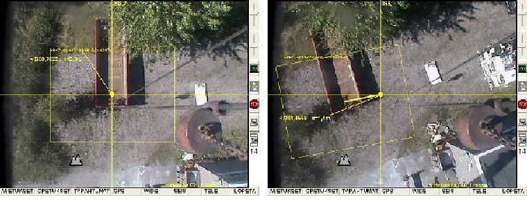 Re-positioning using camera view and a pin needle marker